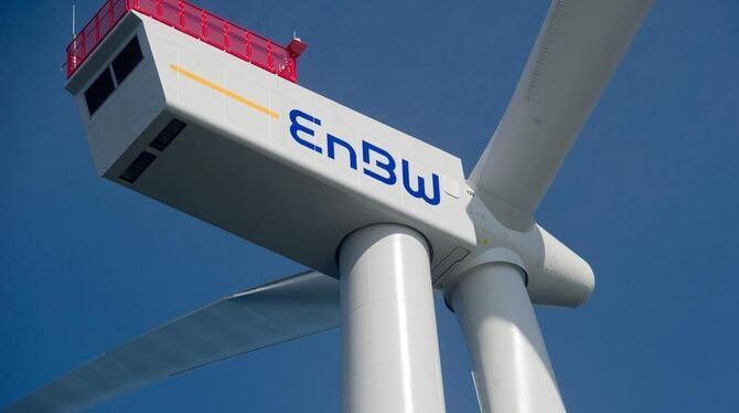 Eine Windkraftanlage der EnBW.