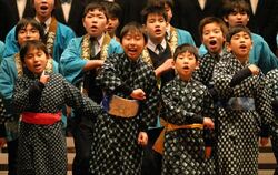 Sie musizierten mit Pep und Hingabe: die Jungs vom Hiroshima Boys Choir.