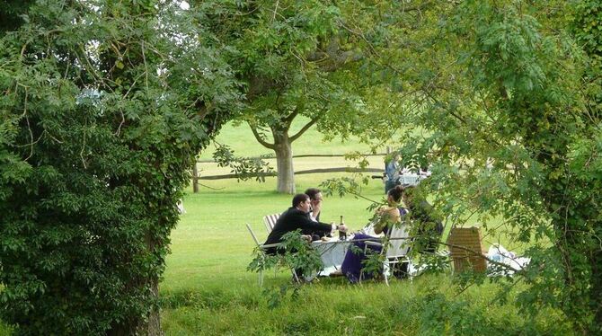 Ein Picknick im Garten ist fester Bestandteil eines Opernbesuchs in Glyndebourne.  FOTO: MTB