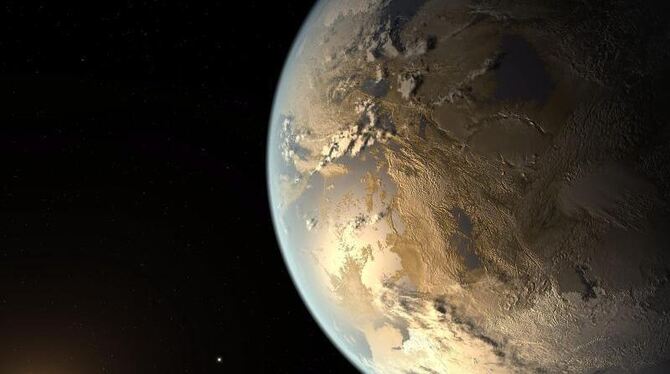 NASA-Computersimulation des Planeten Kepler-186f. Foto: NASA/Jpl-Caltech/T. Pyle