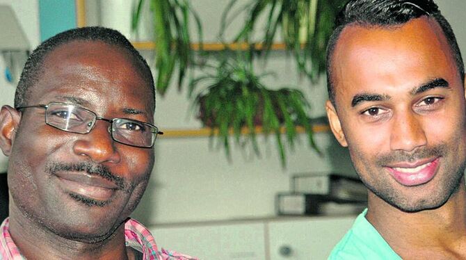 Kafalo Sékongo (links) und Marius Broening. FOTO: EWA