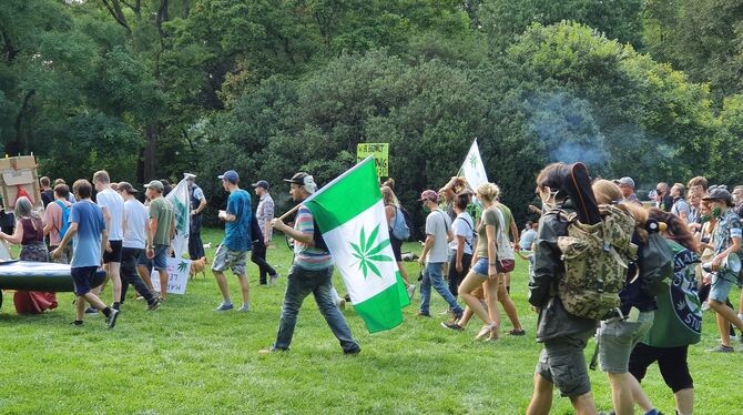 In den Jahren zuvor –  wie hier bei einer Demonstration für die Anerkennung von Cannabis als Genussmittel im Alten Botanischen G