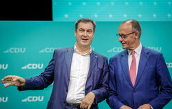 Markus Söder (CSU), Ministerpräsident von Bayern, beim CDU-Bundesparteitag.  FOTO: NIETFELD/DPA 