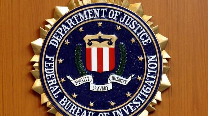 Das Wappen des Federal Bureau of Investigation (FBI) des US-Justizministeriums Foto: Tim Brakemeier/Illustration