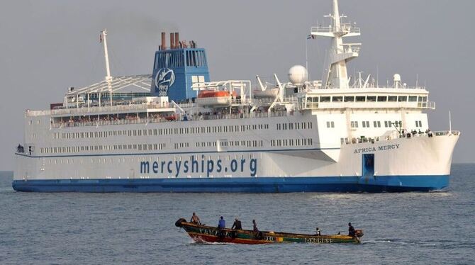 Das Hospitalschiff Africa Mercy. FOTO: PR