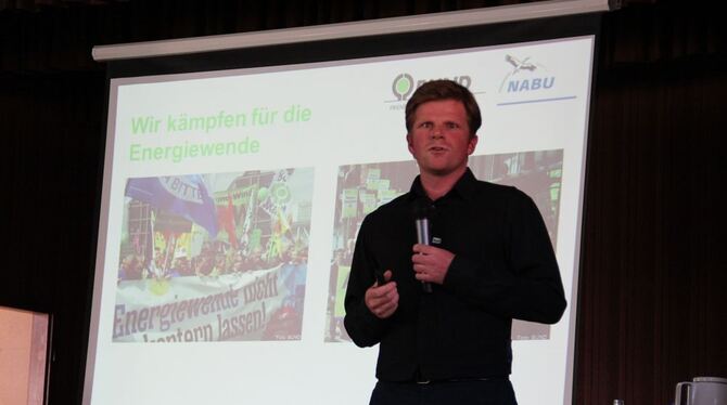 Windkraft: Für die Umweltverbände bezog Dr. Martin Köppel Position. GEA-FOTO: DEW