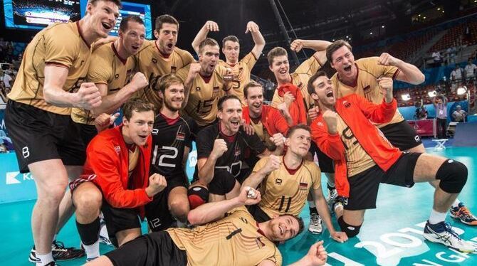 Die deutschen Volleyballer haben bei den Europaspielen im Finale gesiegt. Foto: Bernd Thissen