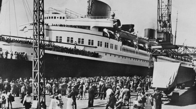 Mit dem Schiff nach Amerika: Dieser Dampfer brachte Gomaringer 1936 von Bremen nach New York.  FOTO: PRIVAT