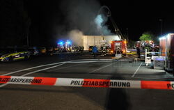 Flüchtlingsheim in Rottenburg in Brand