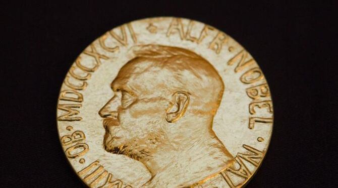 Die Nobelpreis-Medaille mit dem Konterfrei von Alfred Nobel. Foto: Berit Roald/Archiv