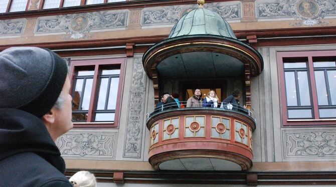 Die Tübinger nehmen ihr Rathaus wieder in Besitz. Drei Jahr hat die elf Millionen Euro teure Sanierung gedauert. FOTO: STEIDLE