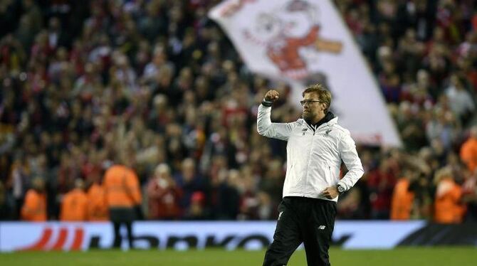 Jürgen Klopp und der FC Liverpool stehen im Europa-League-Finale. Foto: Peter Powell
