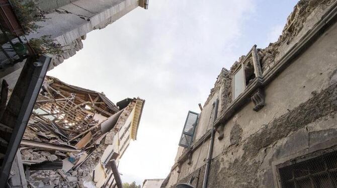 Eingestürzte Häuser in Amatrice. Foto: Massimo Percossi