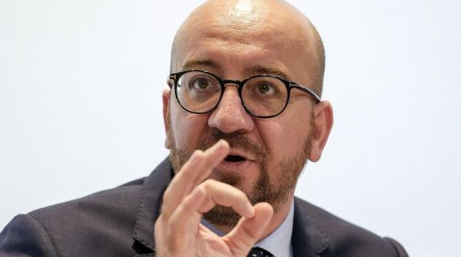 Belgiens Regierungschef Charles Michel während einer Pressekonferenz in Brüssel. Foto: Julien Warnand