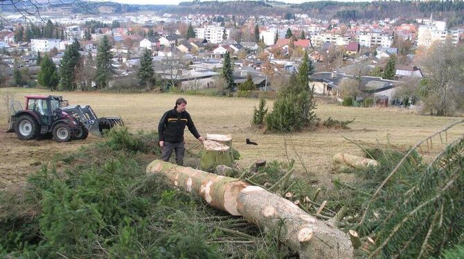 Der Blick  vom Beutenlay auf die Stadt ist wieder gewährleistet: Revierleiter Jürgen Dufner und sein Team haben den völlig zugew