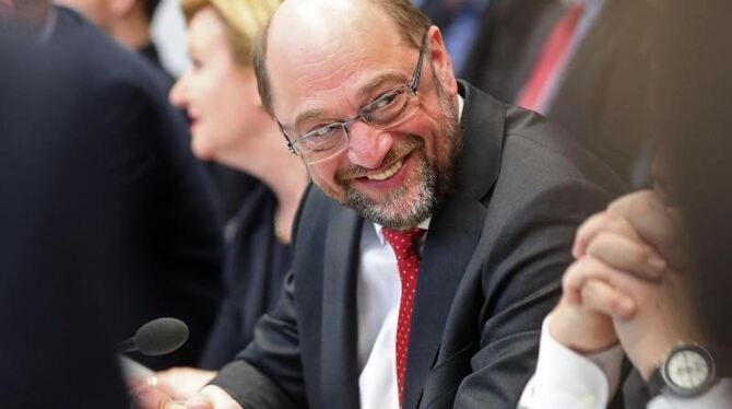 Obwohl viele noch nicht wissen, für welche Politik Schulz eigentlich steht, geben sie ihm gute Bewertungen. Foto: Kay Nietfel