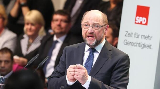 ARCHIV. SPD-Kanzlerkandidat Martin Schulz spricht bei einer Pressekonferenz am in der SPD-Parteizentrale in Berlin. Foto: Kay Ni