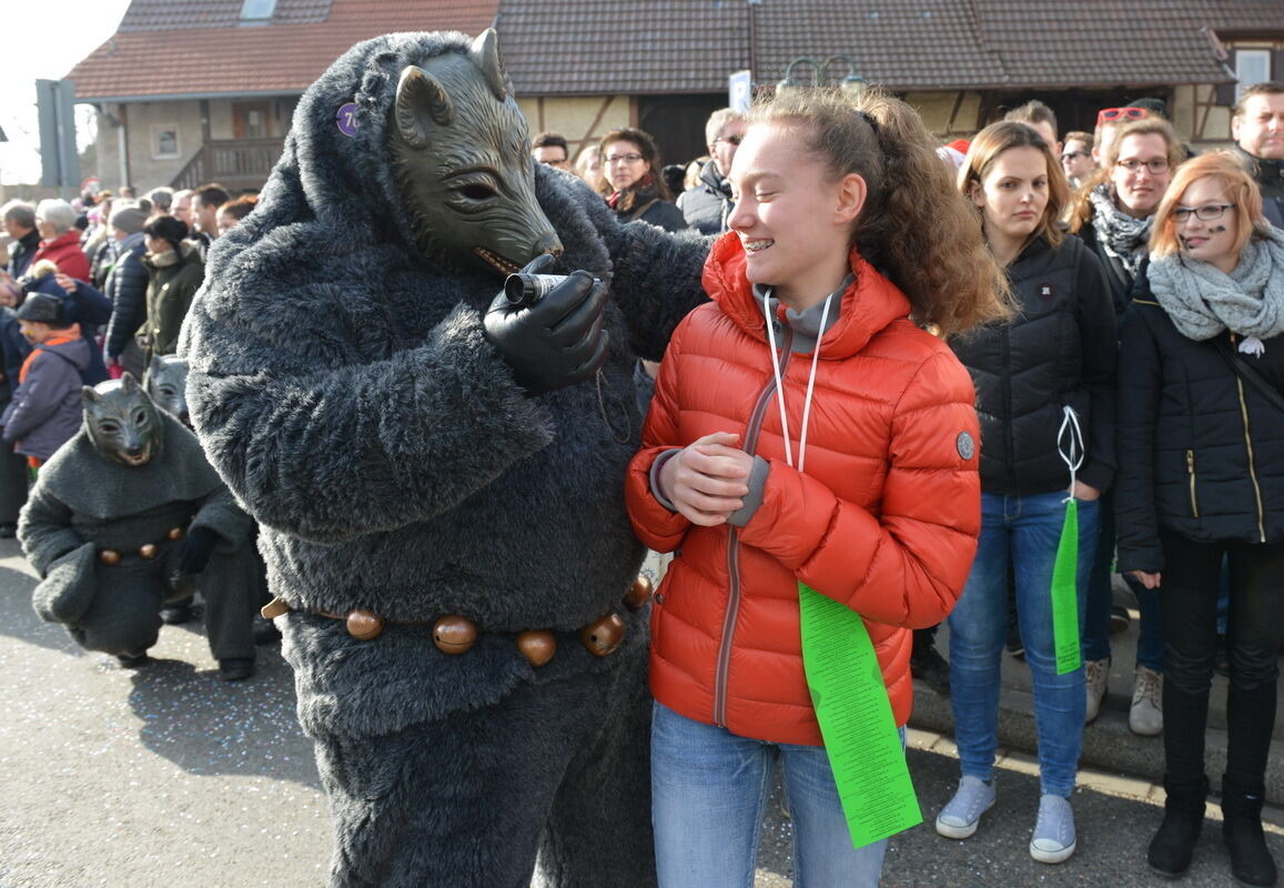 Erster Narrenumzug der Betzinger Krautskräga