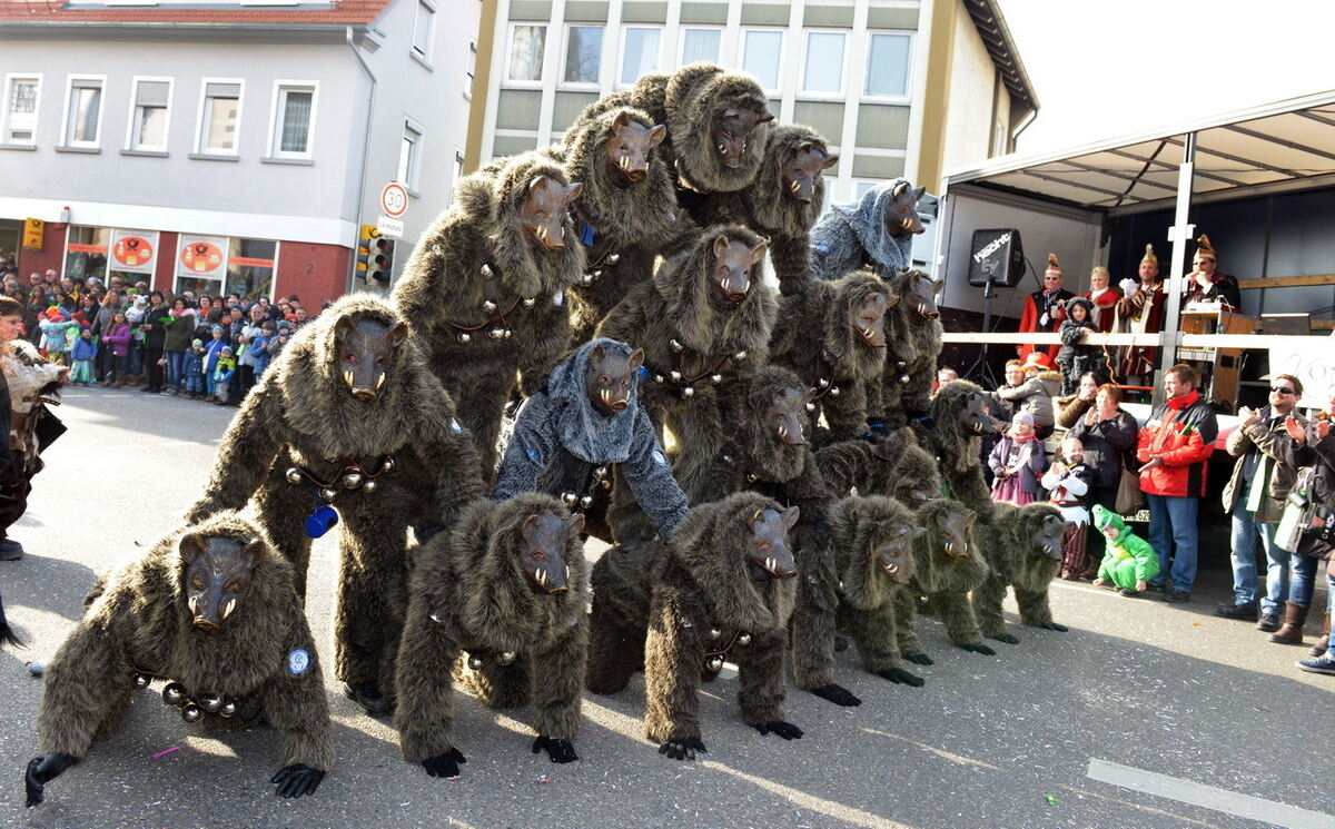 Erster Narrenumzug der Betzinger Krautskräga