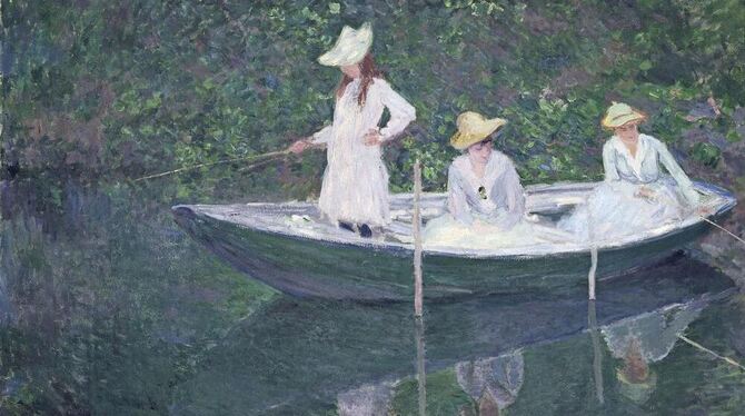 Claude Monets Gemälde »In der Barke«, um 1887, Öl auf Leinwand. Foto: Hervé Lewandowski/RMN-Grand Palais/Musée d'Orsay/dpa