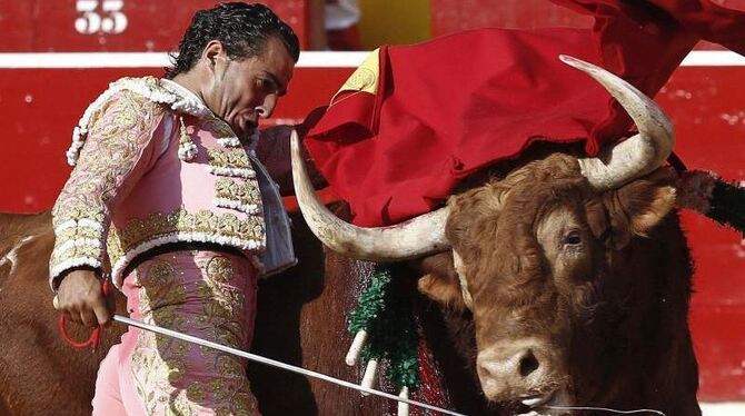 Der spanische Stierkämpfer Ivan Fandino während eines Kampfes in Pamplona im Jahr 2016. Foto: Jesus Diges