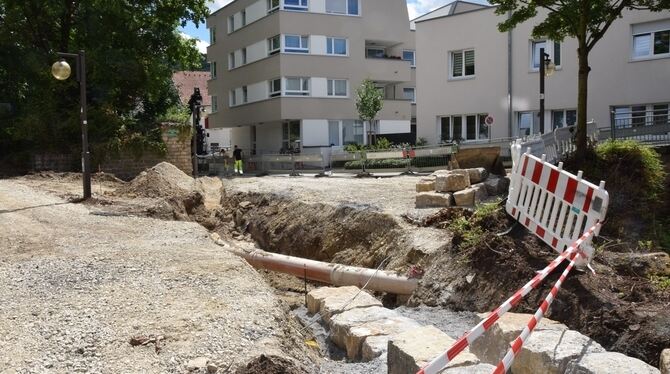 Zentraler Bestandteil des Hochwasserschutzes ist die  Kastenrinne, die in der Hohe Straße beginnt, durch die Flutmulde auf dem G