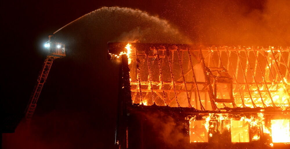 Feuer auf dem Gestütshof St. Johann