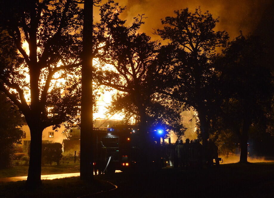 Feuer auf dem Gestütshof St. Johann