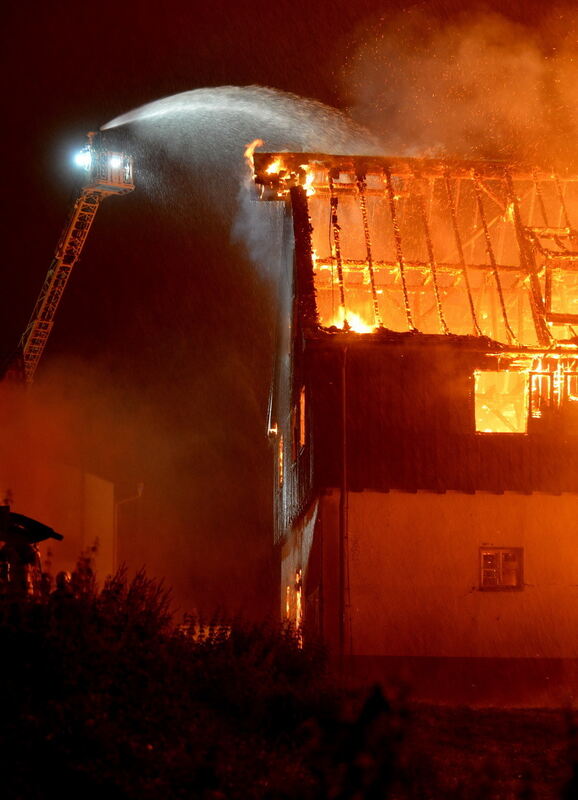 Feuer auf dem Gestütshof St. Johann