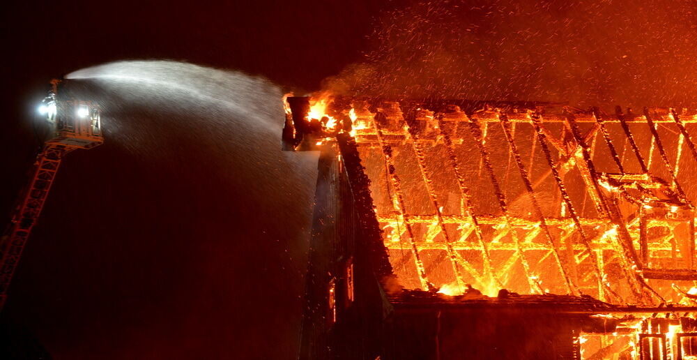 Feuer auf dem Gestütshof St. Johann