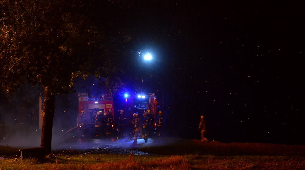 Feuer auf dem Gestütshof St. Johann