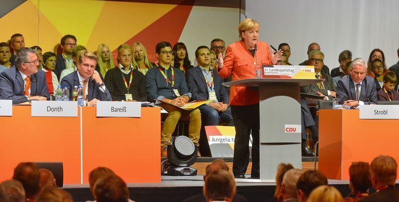 Angela Merkel beim CDU-Parteitag in Reutlingen