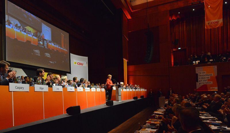 Angela Merkel beim CDU-Parteitag in Reutlingen