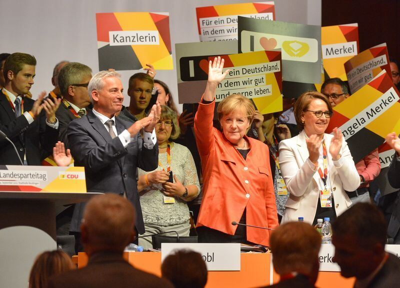 Angela Merkel beim CDU-Parteitag in Reutlingen