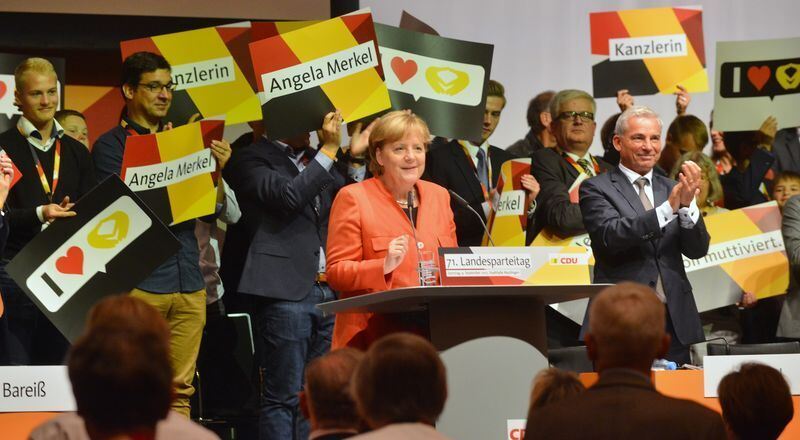 Angela Merkel beim CDU-Parteitag in Reutlingen