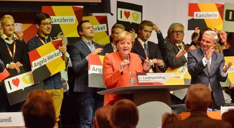 Angela Merkel beim CDU-Parteitag in Reutlingen