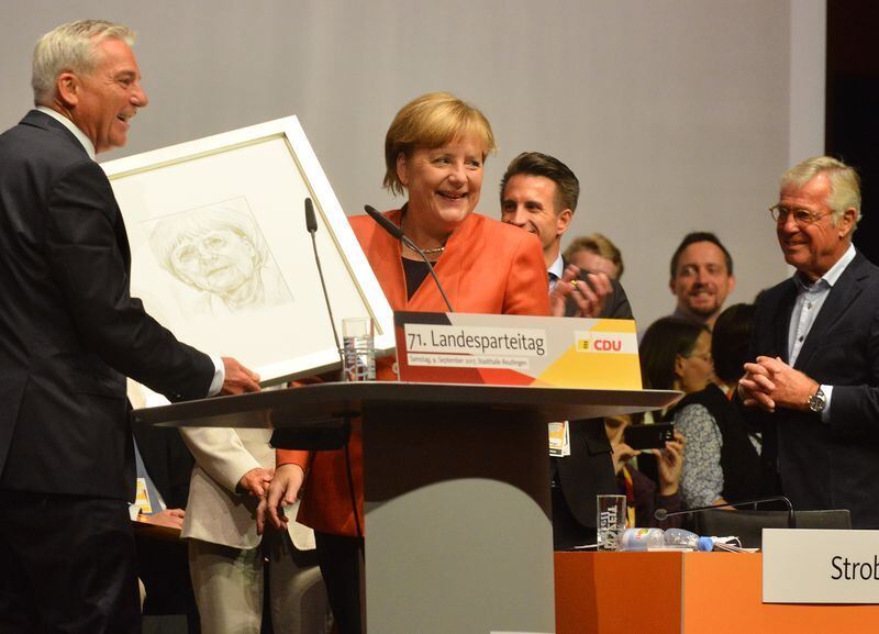 Angela Merkel beim CDU-Parteitag in Reutlingen