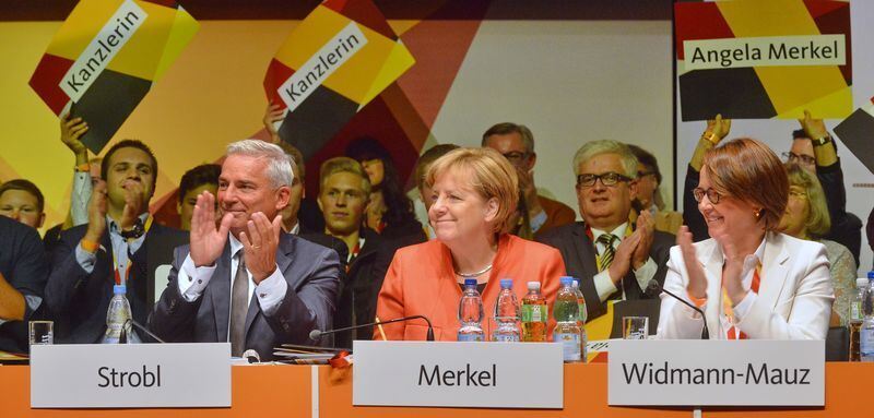 Angela Merkel beim CDU-Parteitag in Reutlingen