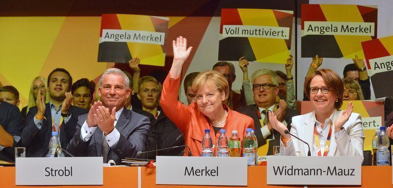 Angela Merkel beim CDU-Parteitag in Reutlingen