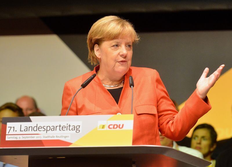 Angela Merkel beim CDU-Parteitag in Reutlingen