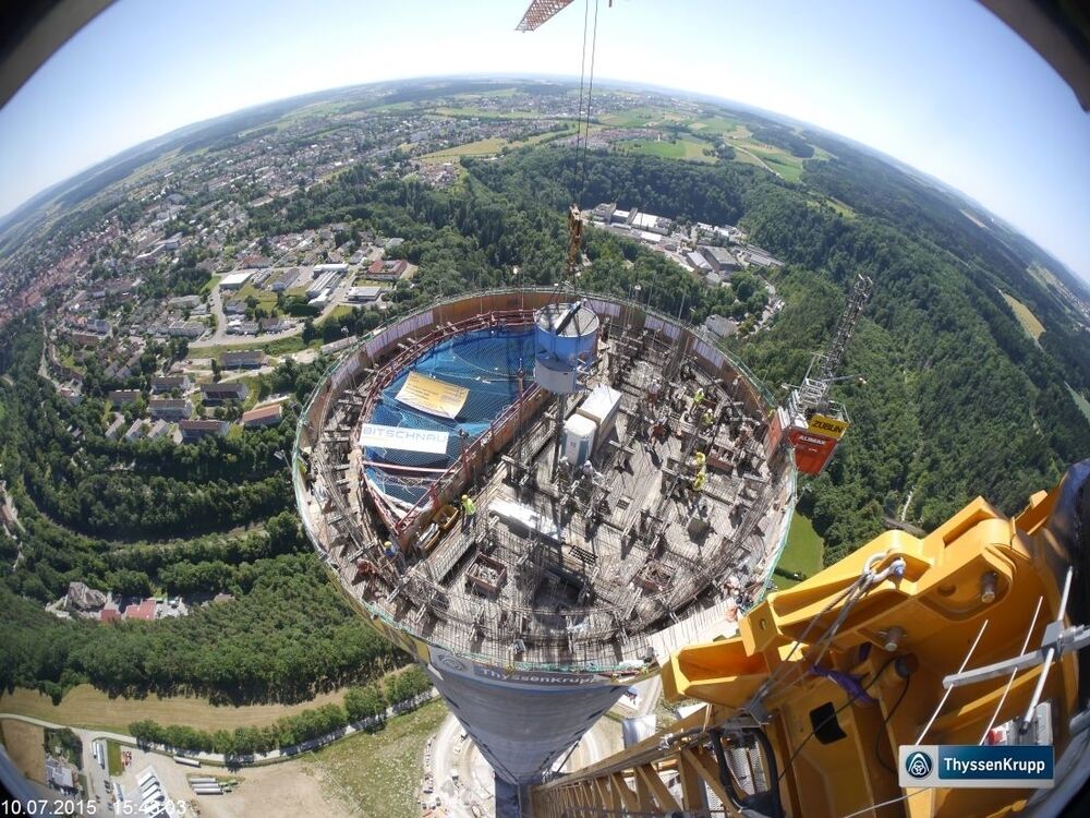 Thyssenkrupp-Testturm Rottweil FOTO: THYSSENKRUPP