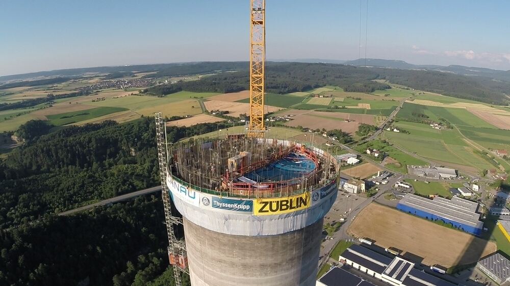 Thyssenkrupp-Testturm Rottweil FOTO: THYSSENKRUPP