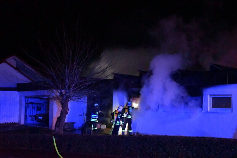 Brand zerstört Wohnhaus in Dußlingen Januar 2018