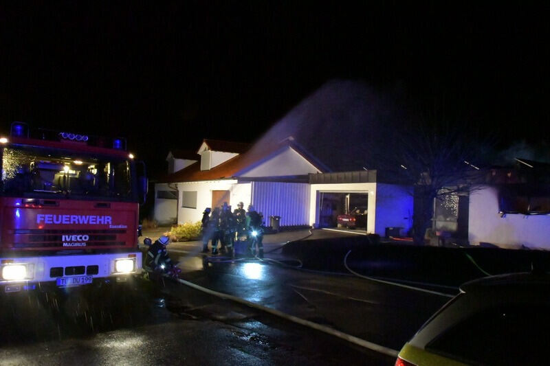 Brand zerstört Wohnhaus in Dußlingen Januar 2018