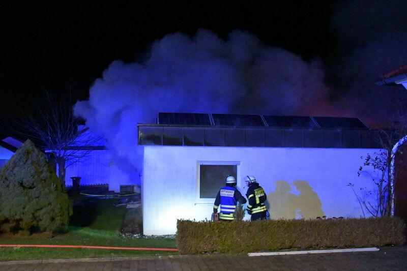 Brand zerstört Wohnhaus in Dußlingen Januar 2018