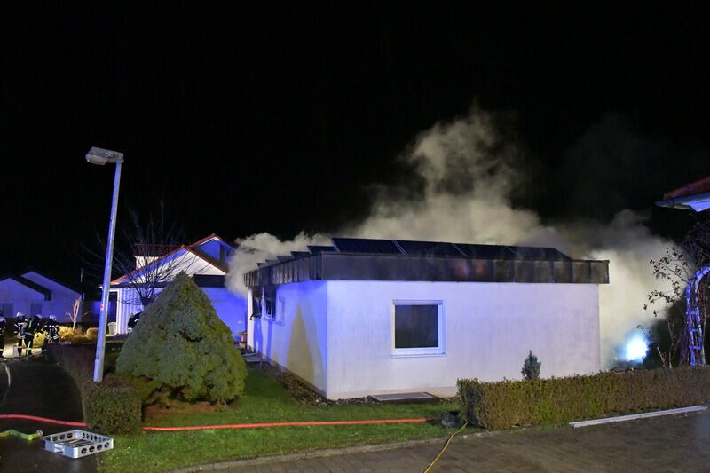 Brand zerstört Wohnhaus in Dußlingen Januar 2018