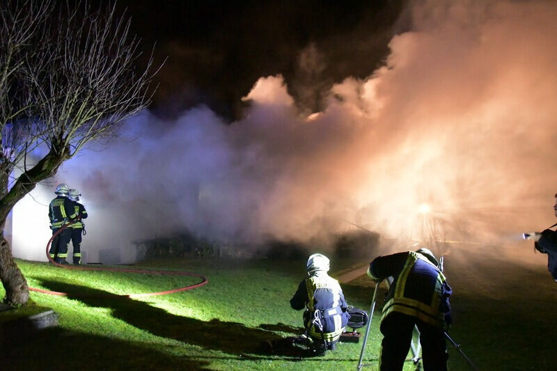 Brand zerstört Wohnhaus in Dußlingen Januar 2018