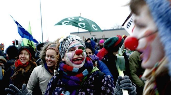 Tausende von Demonstranten wollen heute beim Klimagipfel protestieren.