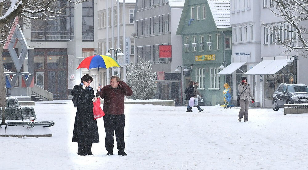 Schnee in Reutlingen