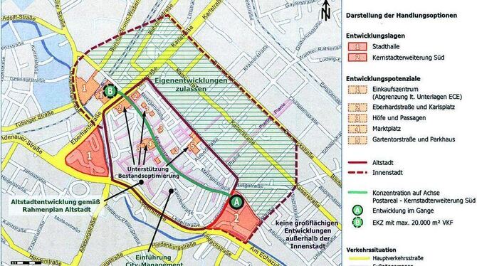 Das Einzelhandelsgutachten der GfK Geo-Marketing sieht Entwicklungspotenziale für Reutlingens Innenstadt vor allem im Bereich de